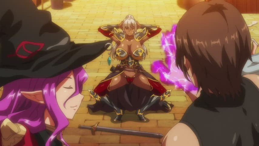 Enslaving Dark Elf knight (Kyonyuu Elf Oyako Saimin ep1)