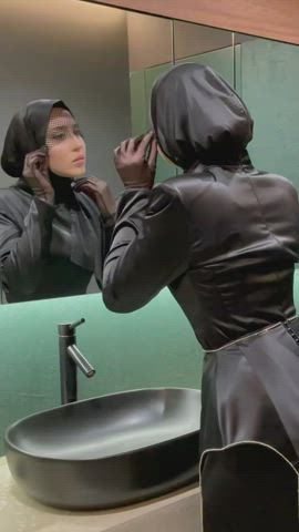 ass clothed hijab gif