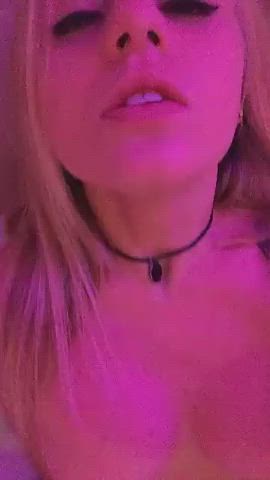 Blonde Solo Masturbating gif