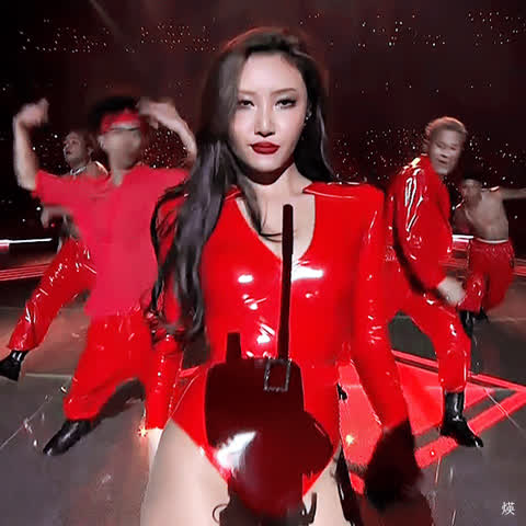 Celebrity Korean Latex Slow Motion gif