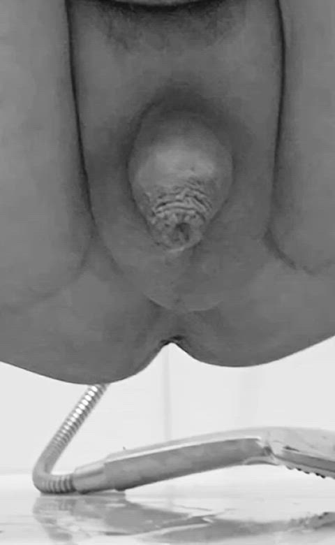 amateur anal anal play dildo foreplay foreskin homemade shaved shower gif
