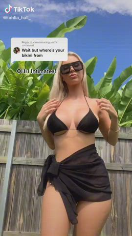 Ass Big Tits Bikini Tease Thong TikTok gif
