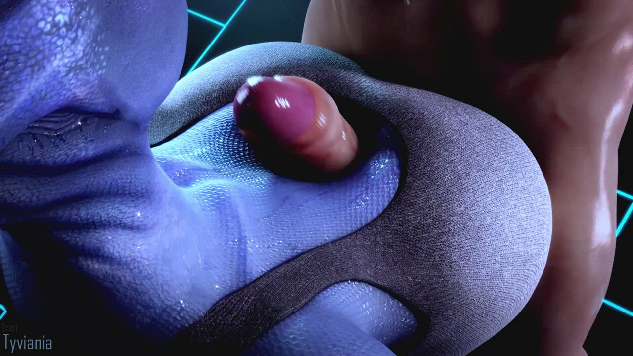 Alien Animation Busty Clothed Foreskin Titty Fuck gif