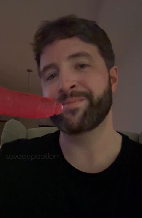 beard fetish long tongue saliva sex toy sucking tongue tongue fetish toy r/pornstartongues