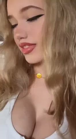 Blonde Huge Tits TikTok gif