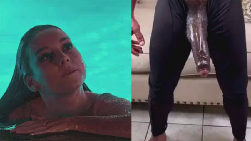 BBC BabeCock Celebrity Split Screen Porn gif