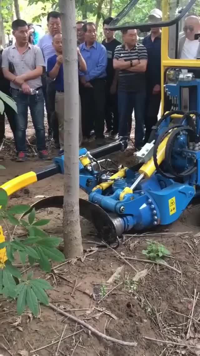 A machine for digging saplings