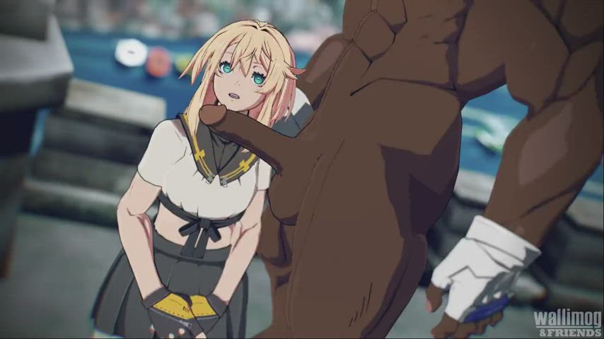 Bridget - licking and deepthraoting Nagoriyuki's blade (Wallimog, Hipminki, ChloeAngelVa)