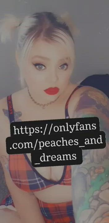 Big Tits Busty Curvy OnlyFans Schoolgirl Tattoo Tease gif