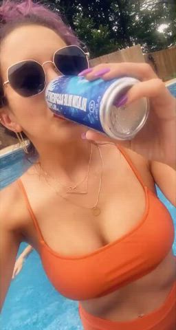 Bikini Glasses Swimming Pool gif