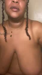 BBW Big Tits Chubby Ebony Huge Tits Naked Nude Tease Thick gif
