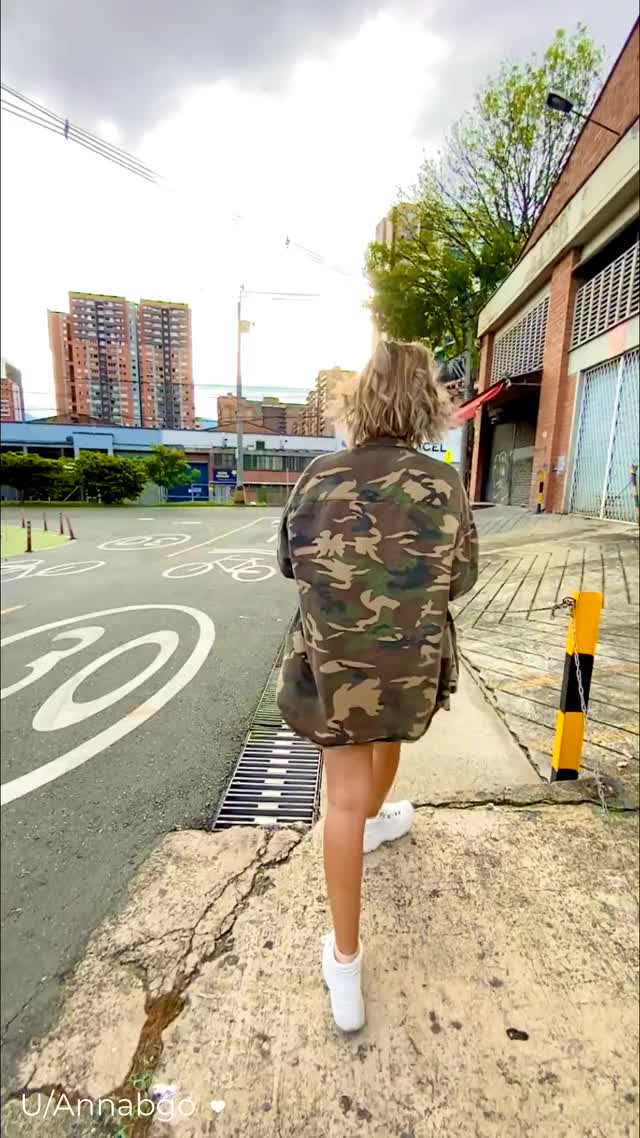 Sometimes I cannot keep my clothes at the streets! [OC][GIF]
