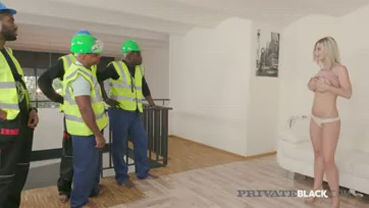Nathaly Cherie gangbang with the construction workers!