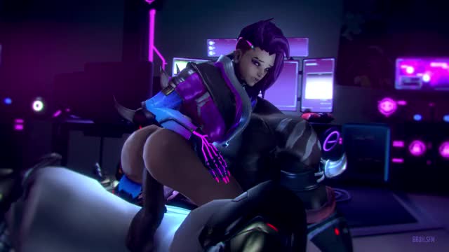 Doomfist x Sombra, Working for It (No Panties)