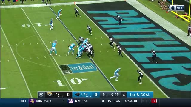 Jaguars v Panthers McCaffrey run