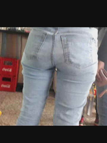 big ass booty candid fetish hidden cam jeans tight voyeur gif