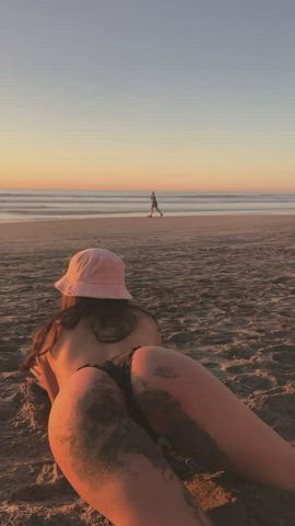 beach flashing outdoor teen tits gif