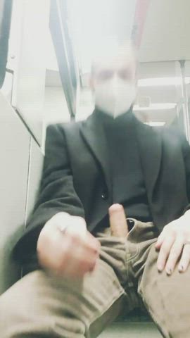 [M] short cock tease on train 😈