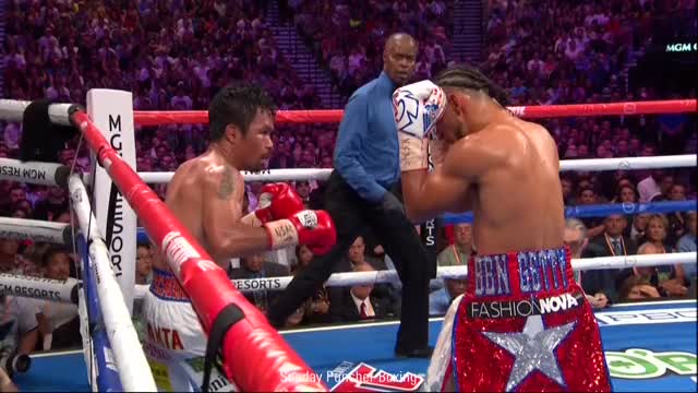 Credit to Keith Thurman - Despite losing, he landed the power punches on Manny Pacquiao