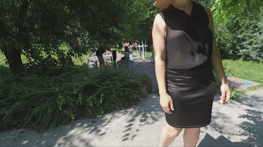 public see through clothing wife gif