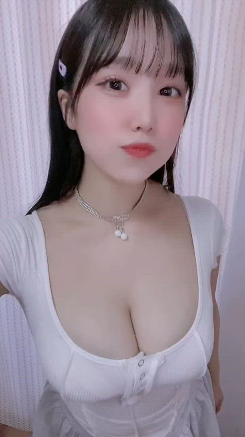 asian babe big tits cute tiktok gif