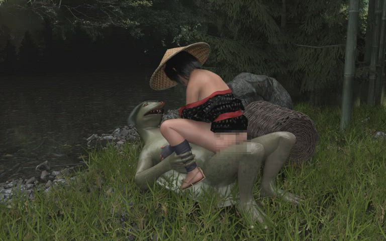 3D Asian Monster Cock gif