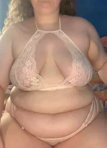 BBW Big Tits Chubby Curvy Lingerie OnlyFans Tease Thick gif