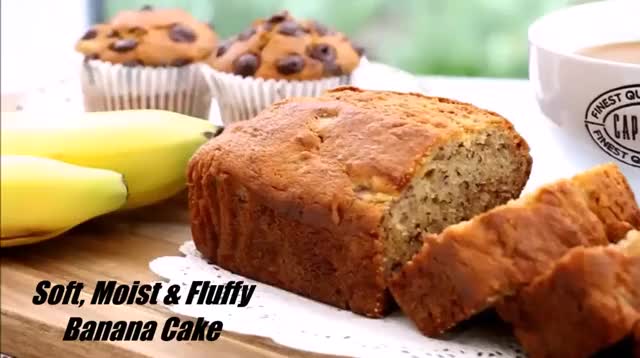 Soft, Moist & Fluffy Banana Cake