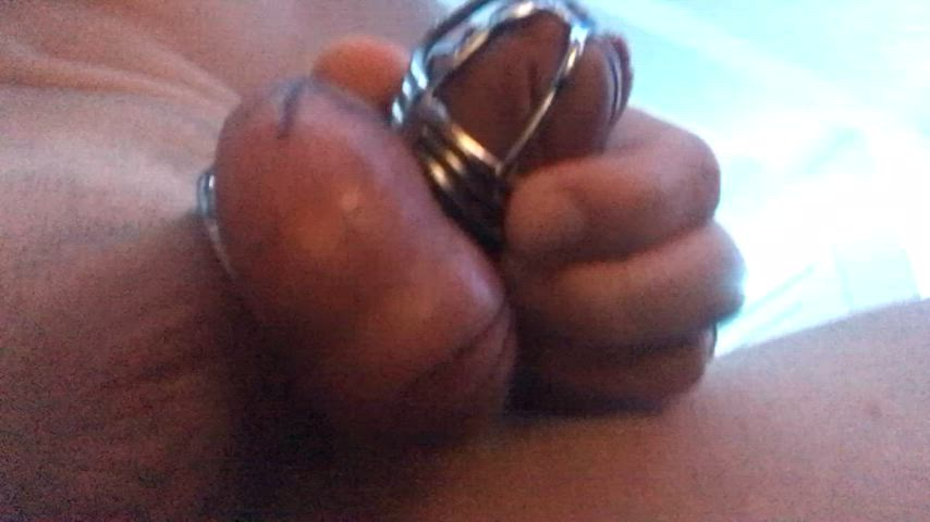 chastity edging humiliation slave gif