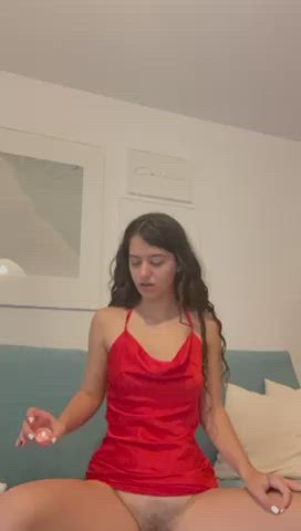 19 Years Old Curly Hair Dildo Sadism Teen gif