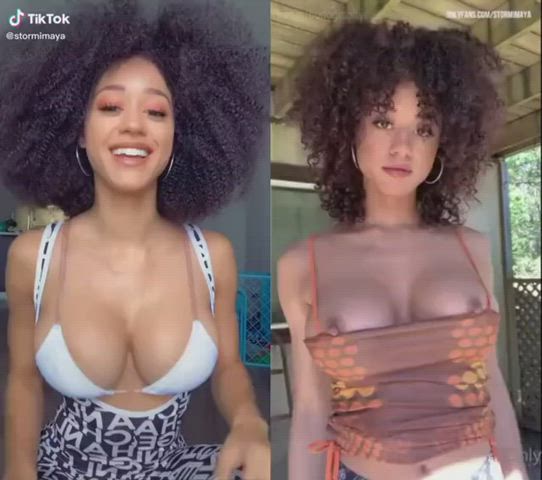 big tits ebony onlyfans tiktok titty drop gif