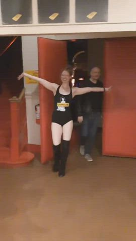 Hotwife Public Redhead gif