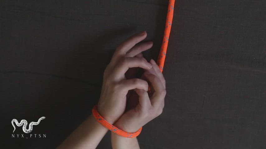 Belly Button Bondage Rope Play gif