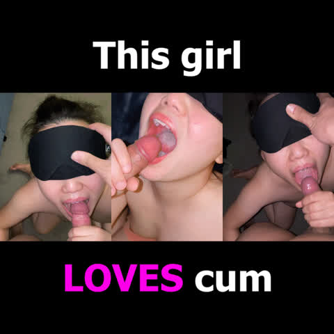 Caption Cum Cum In Mouth Cumshot Girlfriend Hotwife Wife gif