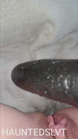 I covered my new toy in my cum 💦🥵🖤😋 what do yall think?