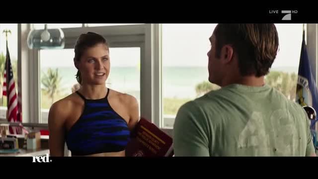 Alexandra Daddario - Baywatch boob bounce