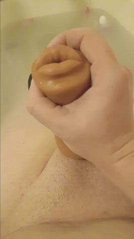 bathtub big dick cum cumshot femboy jerk off sex doll sex toy solo trans gif