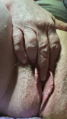 Close Up Gape Labia Masturbating Pussy Squirt gif