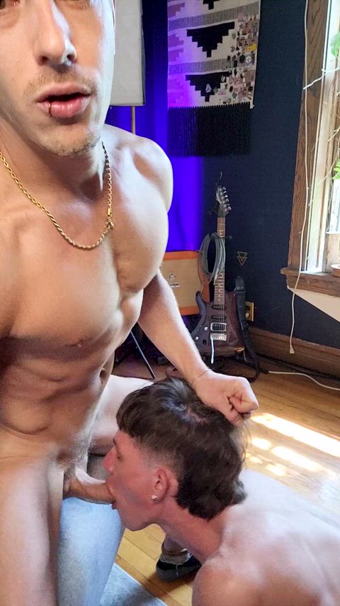 alpha amateur blowjob cumshot face fuck gay jock muscles rough gif