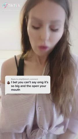 Dirty Talk Eye Contact JOI Tease TikTok Tongue Fetish gif