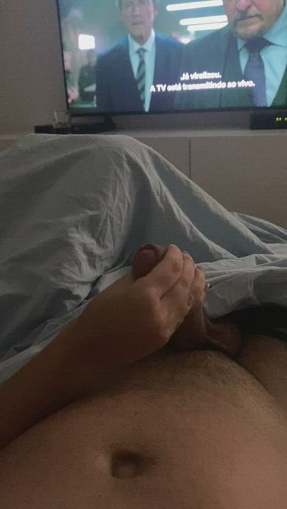 Bored And Ignored Brazilian Cuckold Masturbating gif