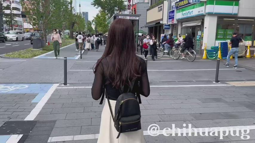 ass big tits japanese public gif