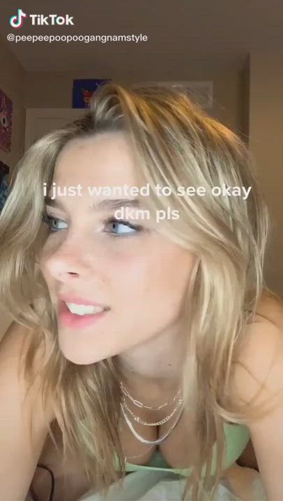 Big Tits Blonde TikTok gif