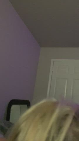 20 years old blonde blowjob gif