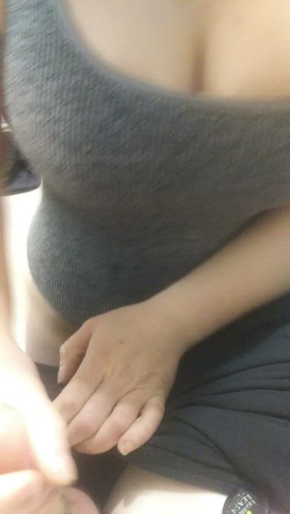 Changing Room Cumshot Public gif