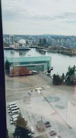 Girlfriend fucked in hotel window