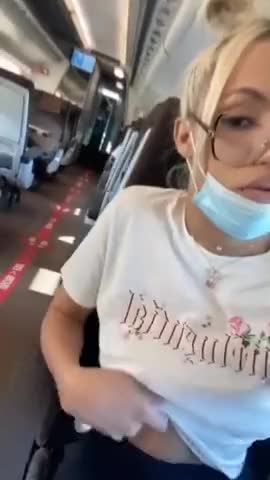 Sexy ladyboy on a train