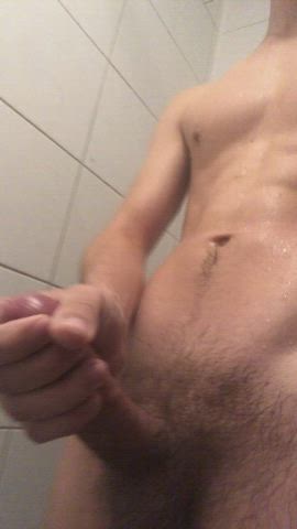 Big Dick Erection Jerk Off Penis Shower gif