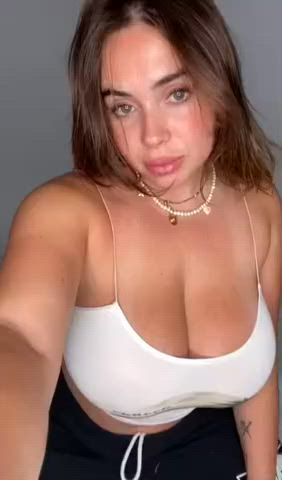 big nipples big tits huge tits jiggle jiggling sexy titty drop gif