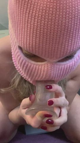 Blowjob Dildo Mask gif